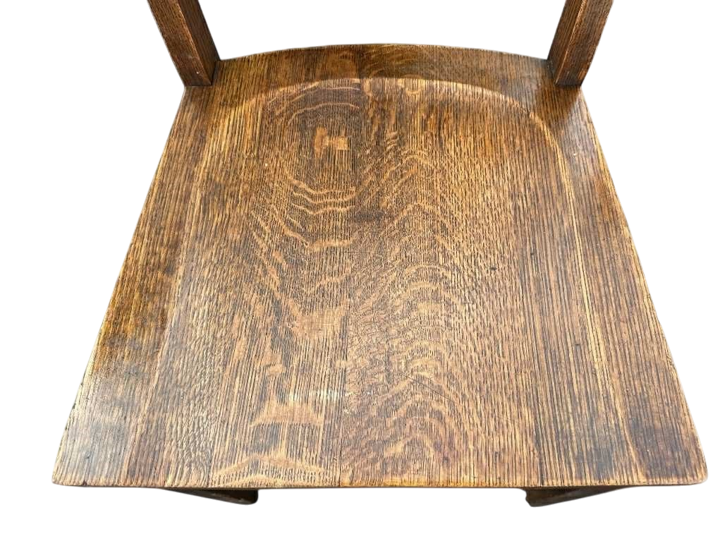 Antique Quarter Sawn Oak Mission Style Dining Chairs by Murphy Chair Co. - Circa 1910 - Set of 3 - Image 6