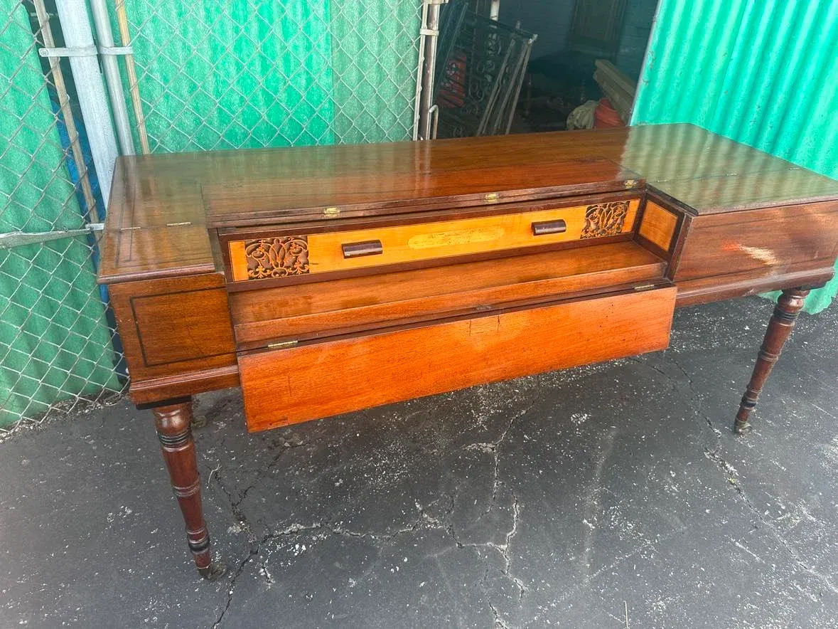John Broadwood & Son Square Piano Made in London, Signed and Dated in 1808 - Converted Into Console Table or Dressing Table - Image 6