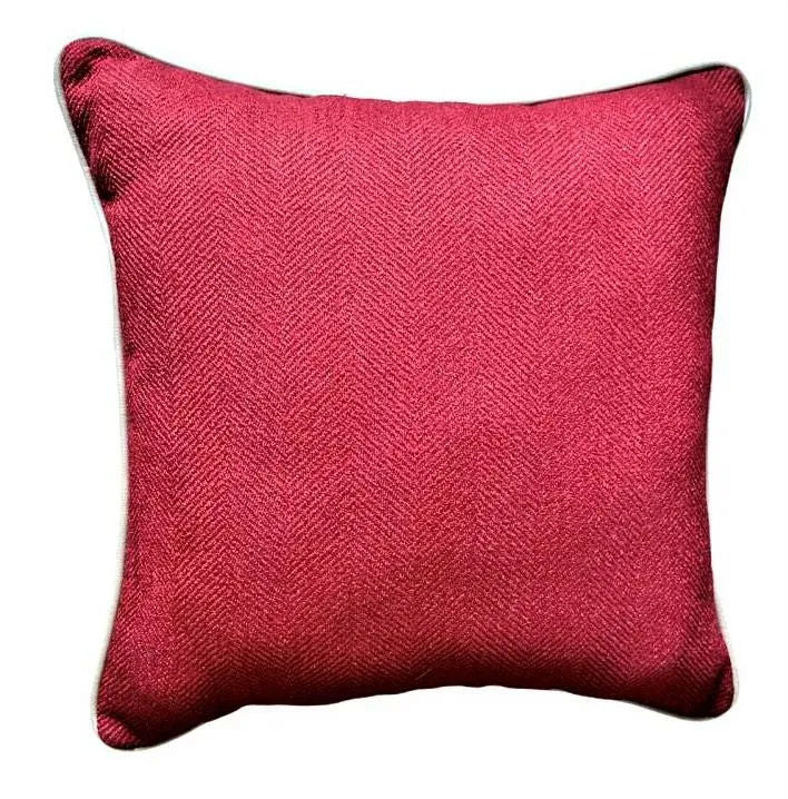 Early 21st Century Red & Soft Green Tweed Throw Pillow - Image 6