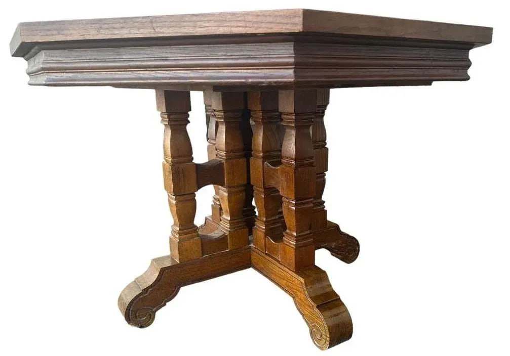 Stanley Furniture ‘Hacienda’ Collection Solid Oak Spanish Style 98” X 44” Refectory Table Made in 1970 - Image 6