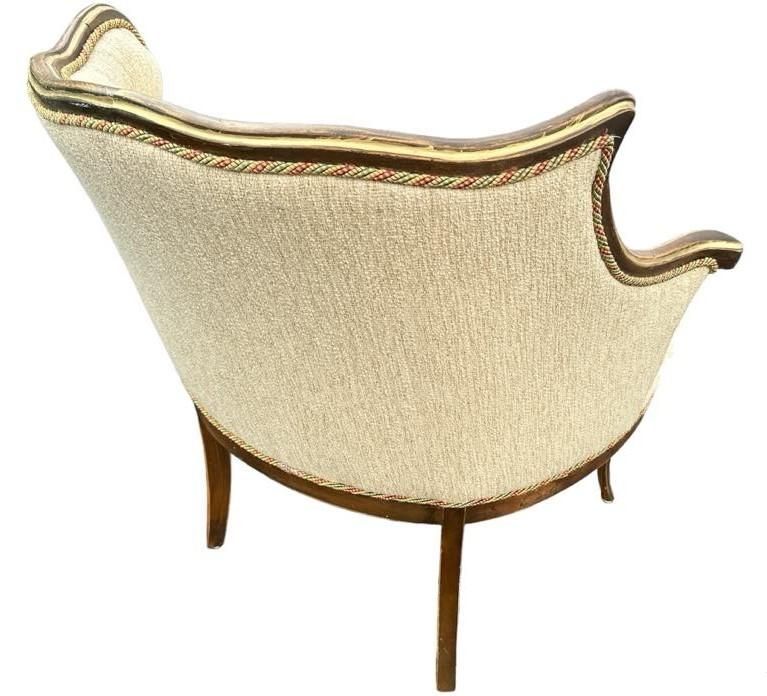 Pair of 19th Century Antique Louis XV Side Chairs With New Upholstery and Refinished With Giltwood Highlights - Image 6