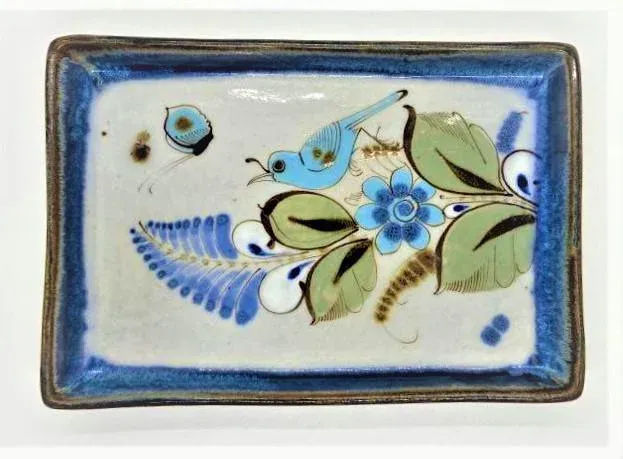 Mid 20th Century Vintage Ken Edwards Tonalá Stoneware Rectangular Serving Plate - Image 6
