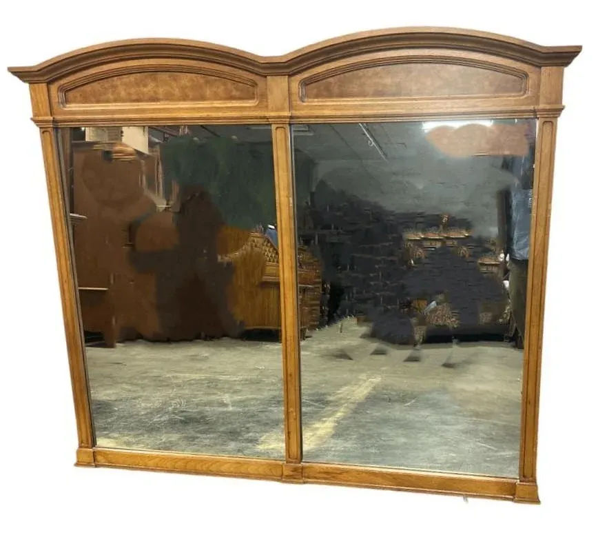 Thomasville Spanish Revival Pecan Wood and Burlwood Large Mirror Made in 1964 - Image 6