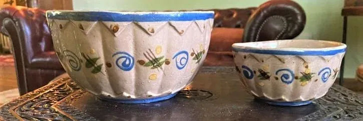 1950s Vintage Mexican Glazed Earthenware Serving Bowls - 4 Pieces - Image 6