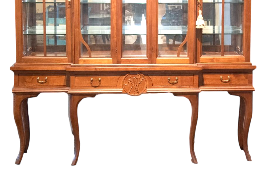 Davide Rocchi 85" W X 79" H Four Door Cherry Wood Breakfront Made in Florence - Image 7