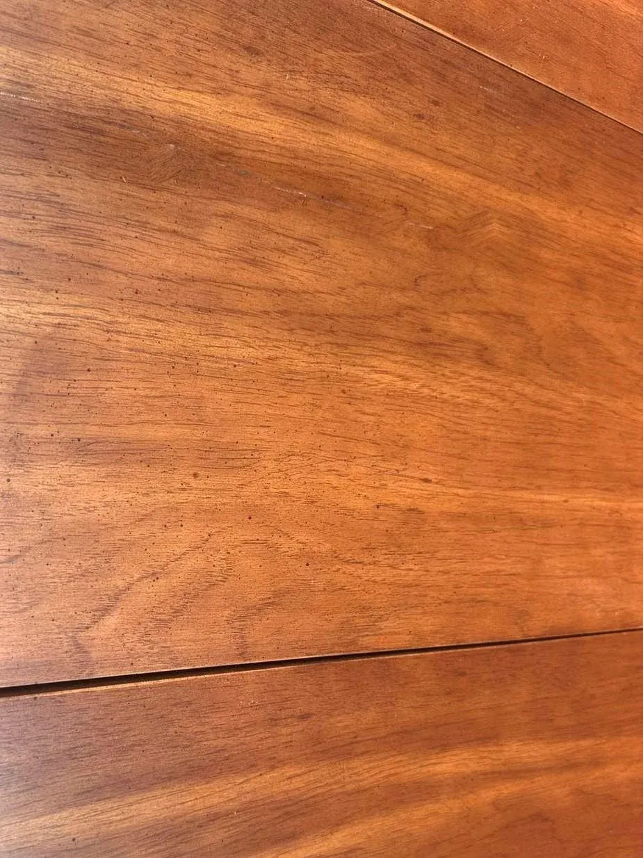 Spanish Style Lyre Leg Pecan Dining Table - Vintage Mid 20th Century - Image 7