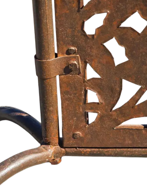 Vintage Pierced Iron Fireplace Screen From Mexico - Image 7