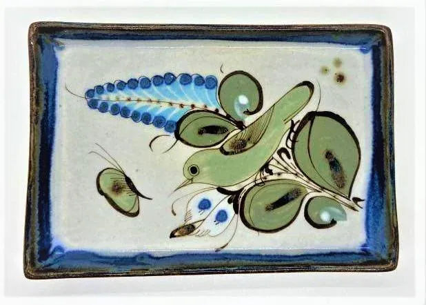 Mid 20th Century Vintage Ken Edwards Tonalá Stoneware Rectangular Serving Plate - Image 7