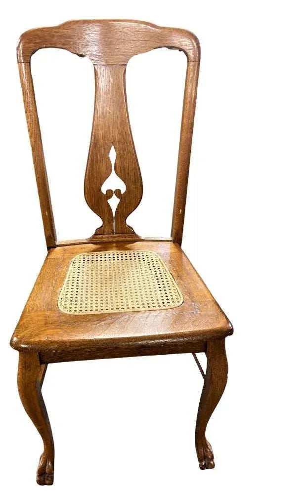 Early 20th Century Stomps Burkhardt Arts & Crafts Quarter Sawn Oak Dining Chairs - Set of 4 - Image 7