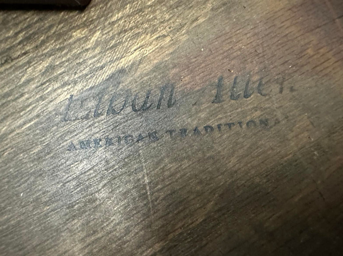 Vintage Ethan Allen Solid Oak Executive Swivel Desk Chair, Late 20th Century - Image 7