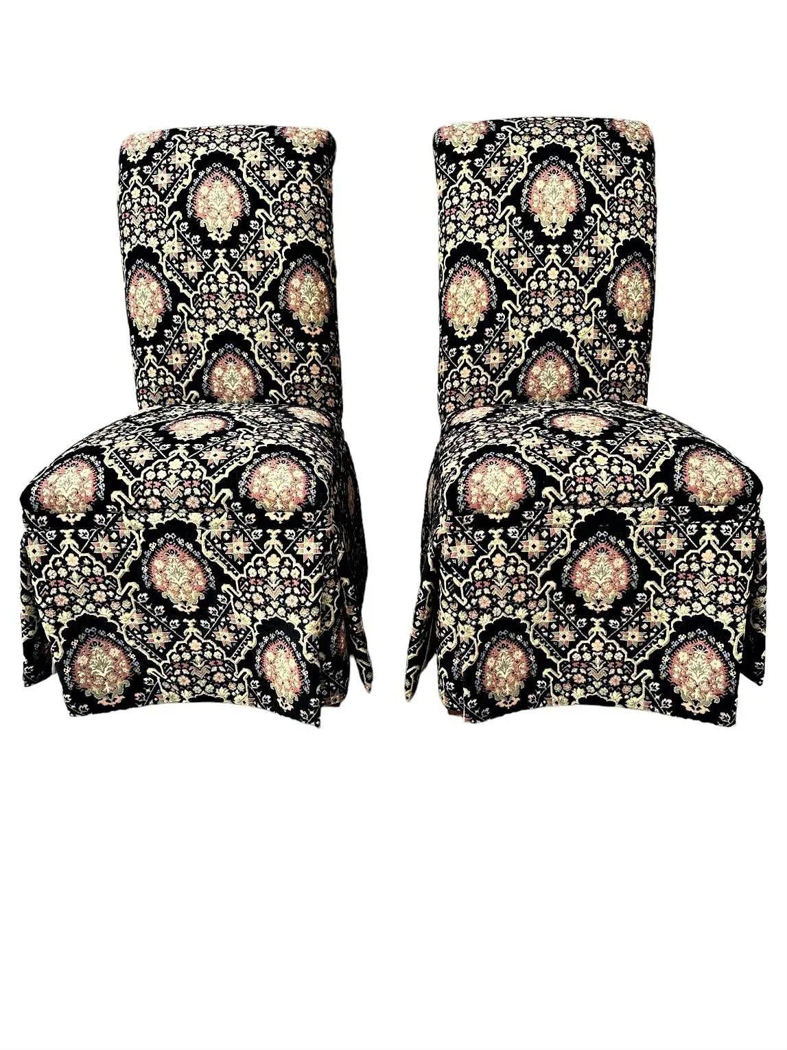 Pair of Spanish and Moorish Style Tapestry Upholstered Accent Chairs - Image 7