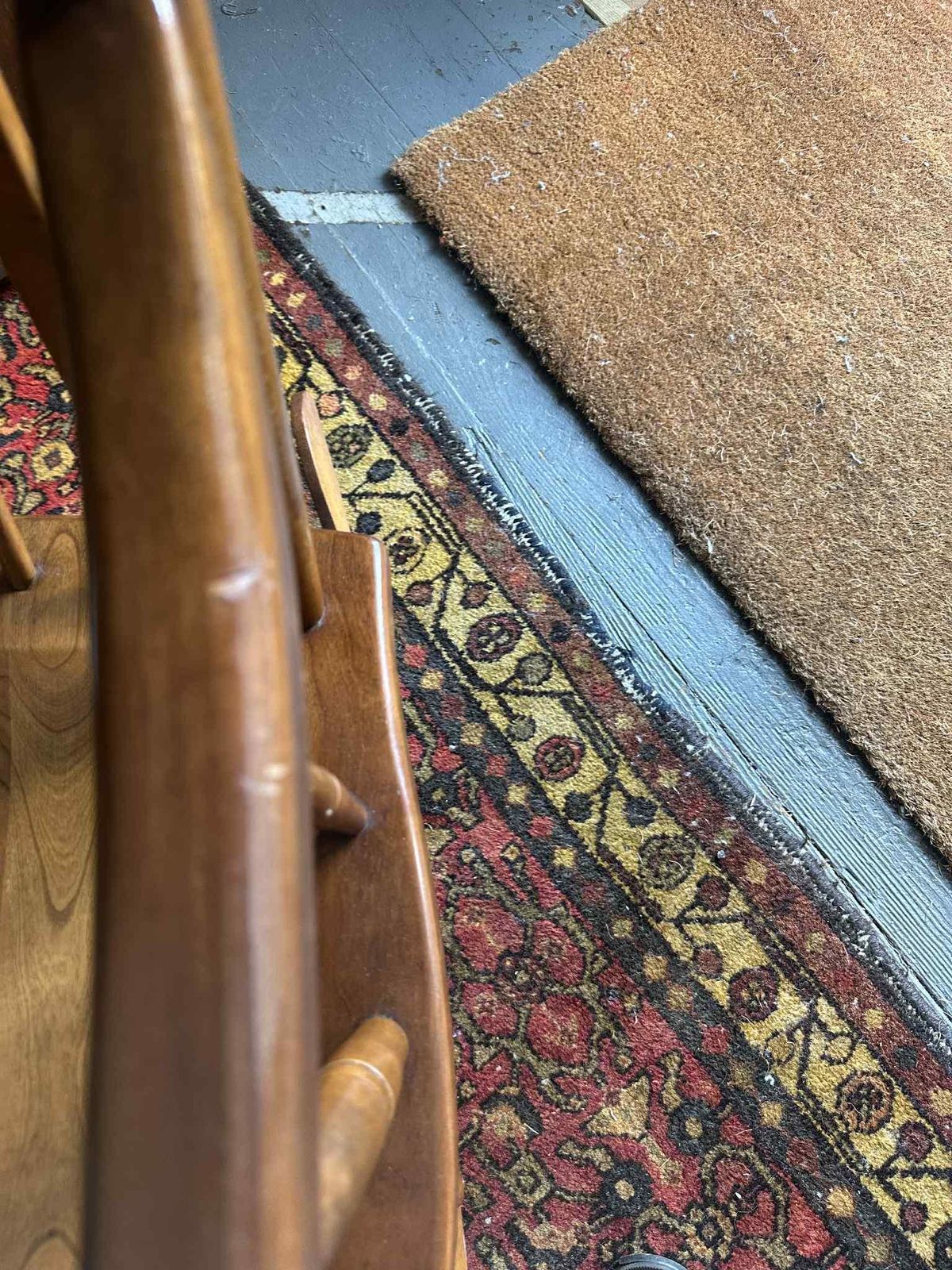 Stickley Cherry Wood Cattail Rocking Chair - Vintage Mid 20th Century Dated 1956 - Image 7