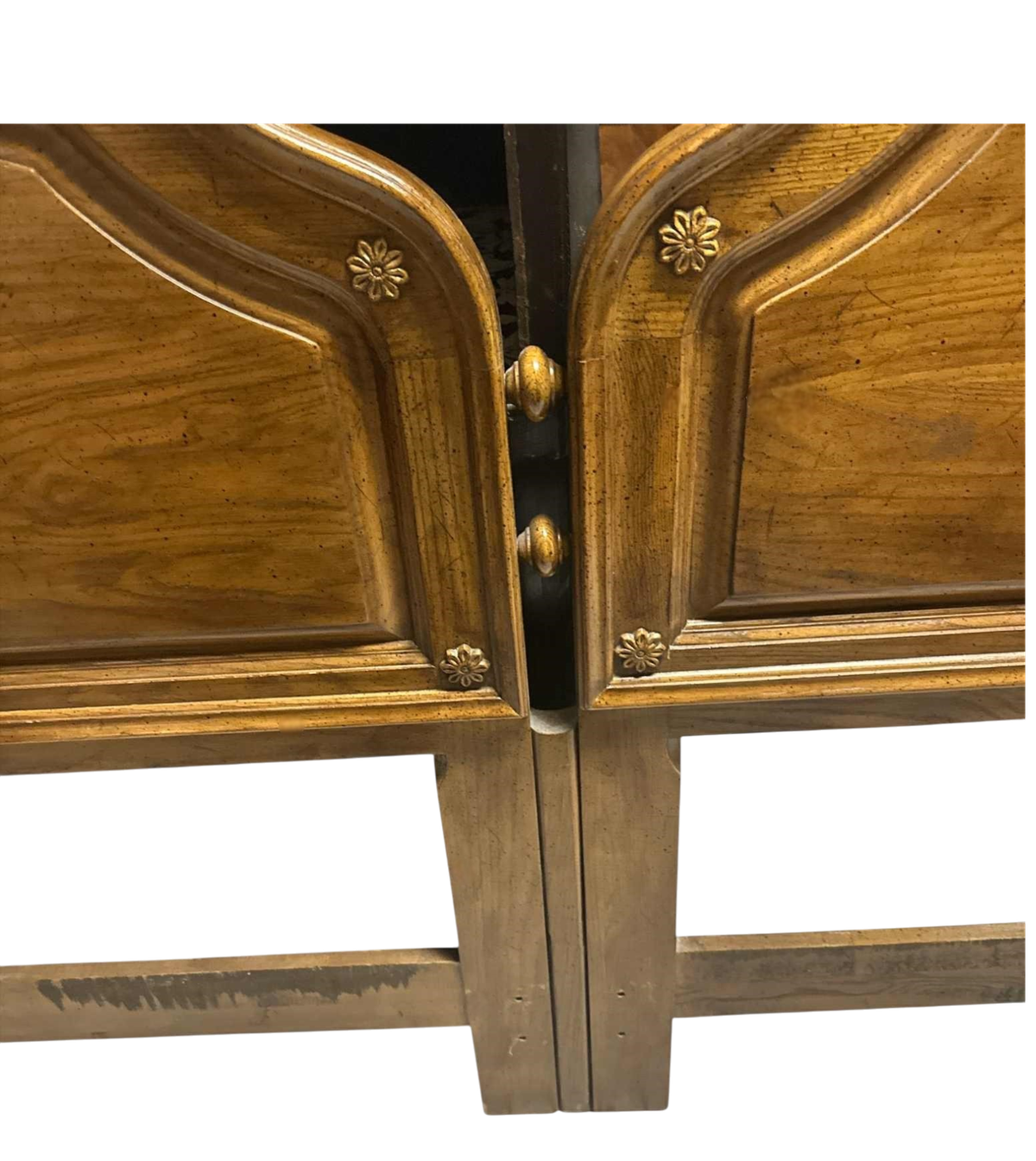 King Size Davis Cabinet Company French Provincial Solid Oak Headboard - Vintage Circa 1960s - Image 7