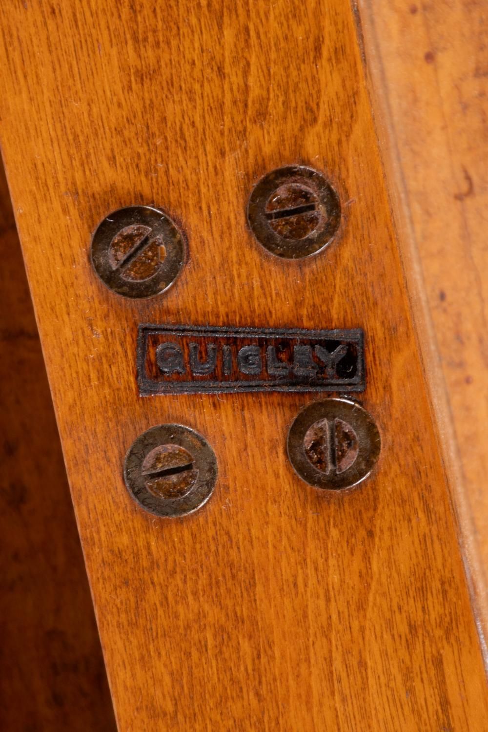 Monumental Quigley of Chicago Tiger Maple Banquet Table - Adjustable to 17.5' - French Directoire Style, Mid 20th Century - Image 7