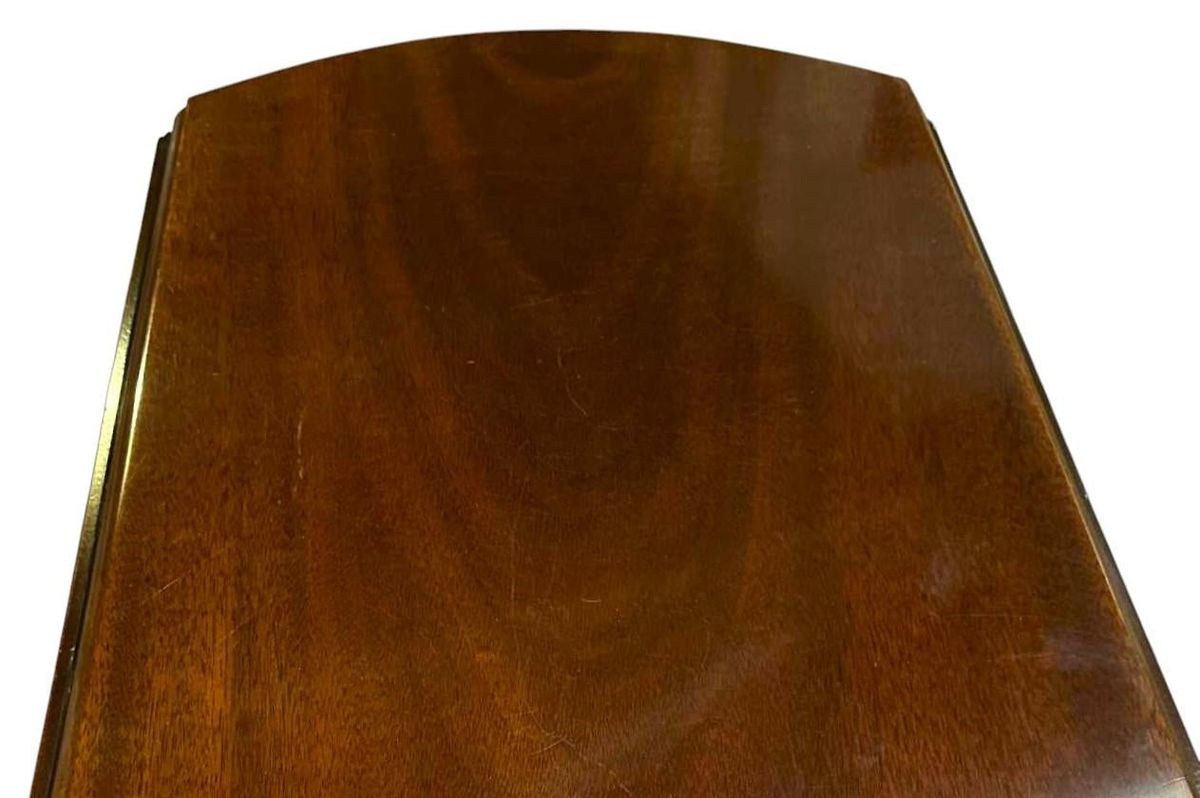 1990s Kindel Grand Rapids 'Irish Georgian Society' Collection Mahogany 8' Drop Leaf Wake Table or Dining Table - Image 7