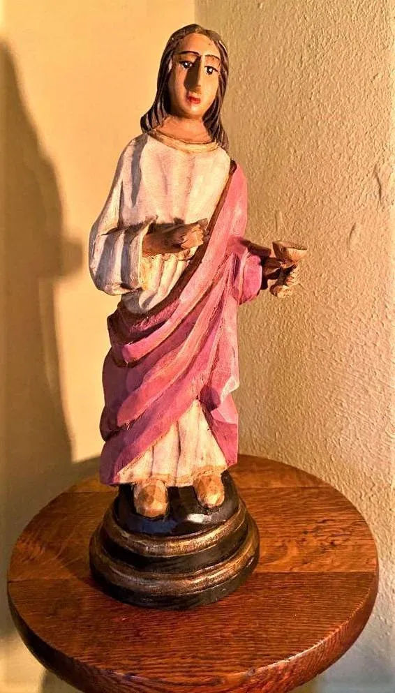 Large Mexican Santo Image of Santa Barbara by Jorge Morales Europa - Early 21st Century - Image 7