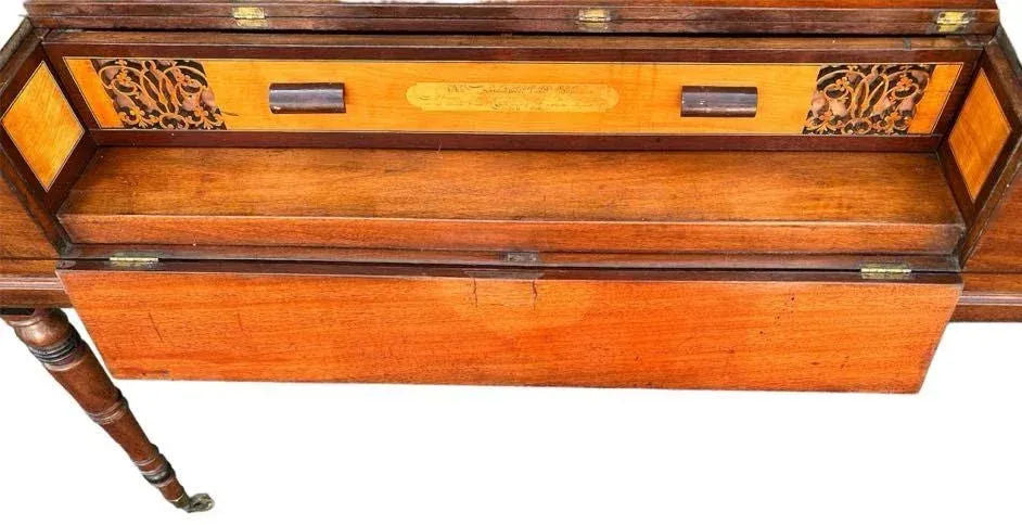 John Broadwood & Son Square Piano Made in London, Signed and Dated in 1808 - Converted Into Console Table or Dressing Table - Image 7