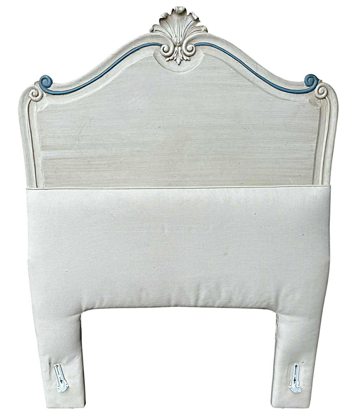 French Twin Padded Headboards - A Pair - Vintage Mid 20th Century - Image 7