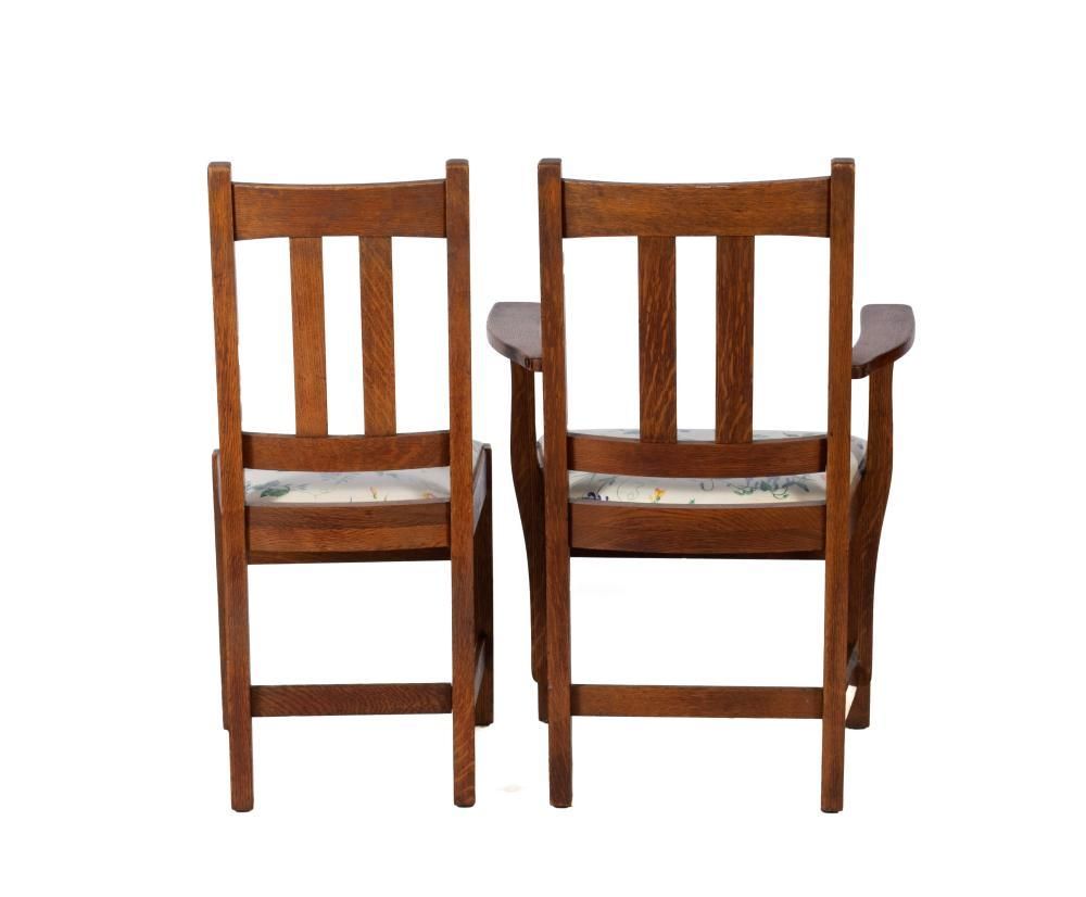 Antique Signed Charles Limbert 'Ebon-Oak' Dining Chairs - Set of 4 - Rare Find Circa 1915 - Image 7