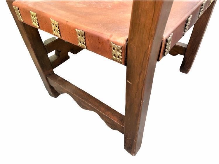 Artes De México Internacionales Throne Chair in Cognac Saddle Leather - Vintage 1960s - Image 7