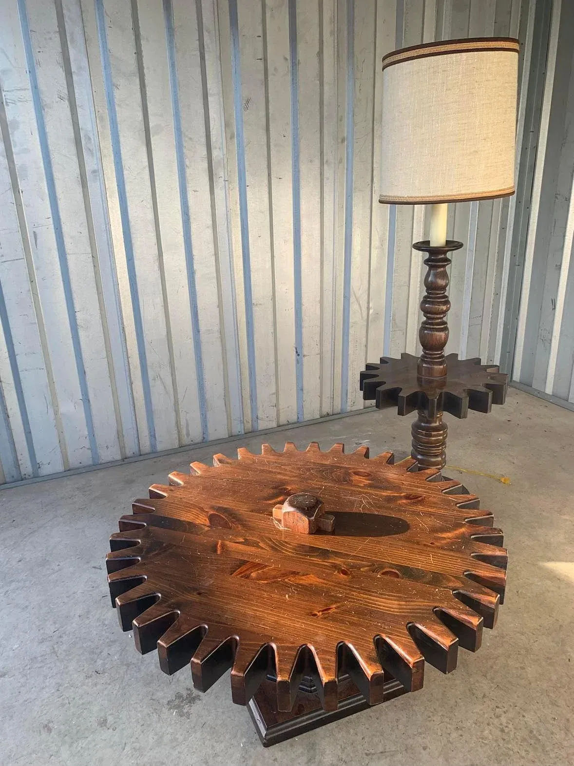 ‘Old Tavern’ Ethan Allen Cog Wheel Design Floor Lamp - Vintage 1970s - Image 7