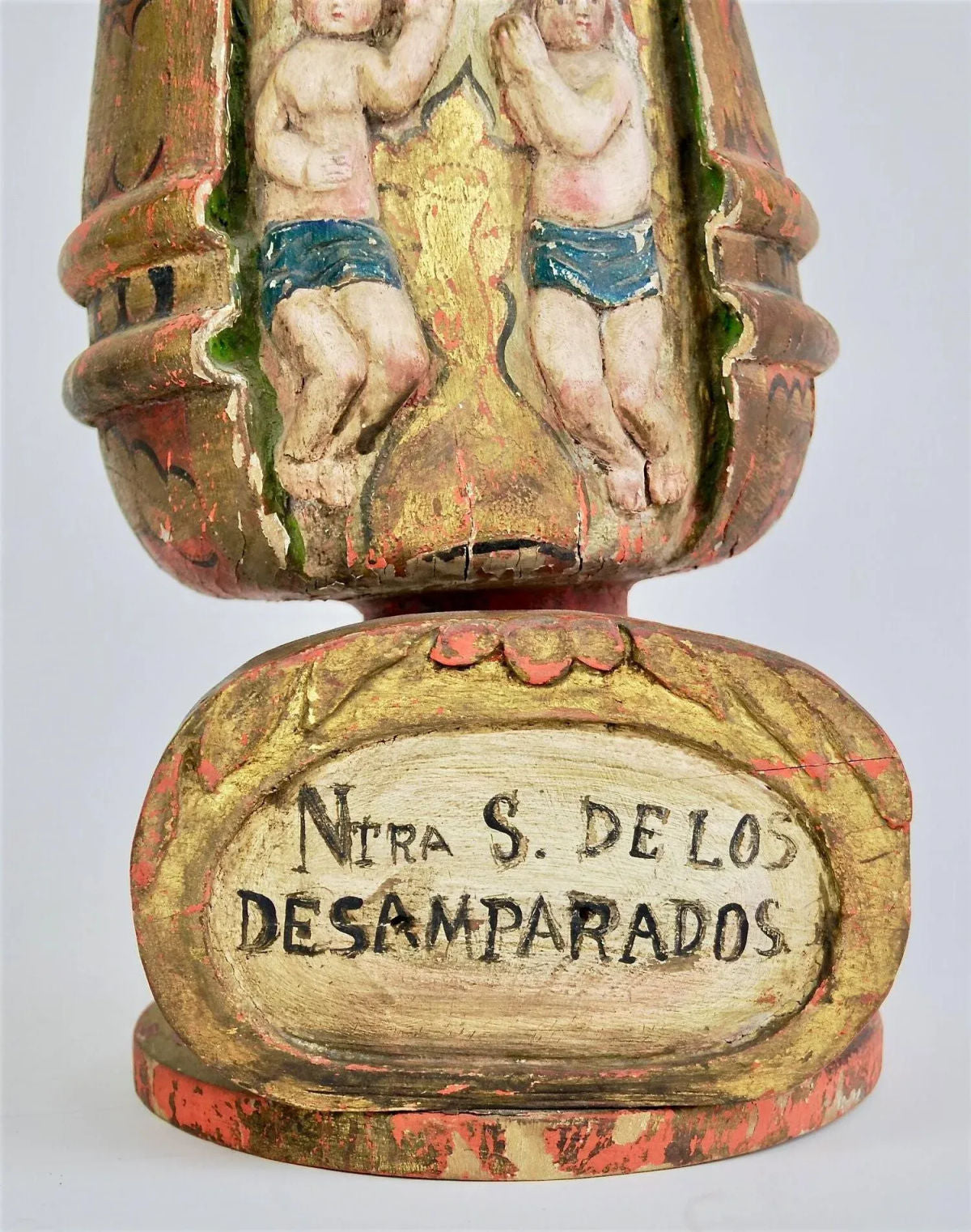 17th Century "Nuestra Señora De Los Desamparados" Wood and Polychrome Image of Valencian Patroness - Image 8