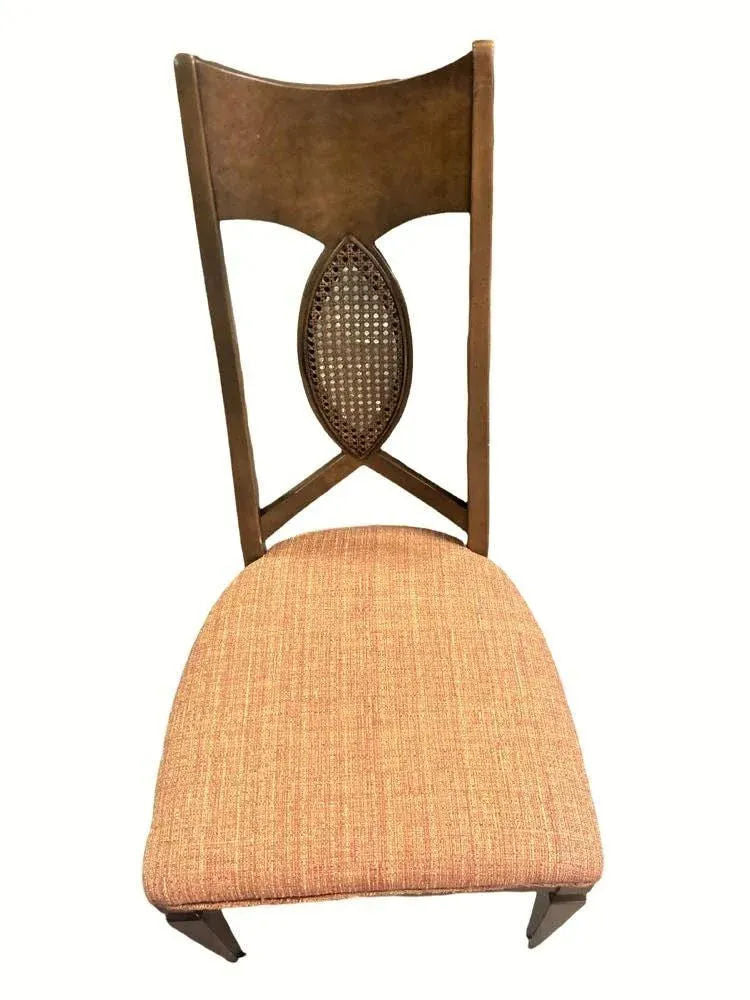 Romweber Invicta Mid 20th Century Burlwood, Walnut, and Cane Dining Chairs - Set of 6 - Image 8