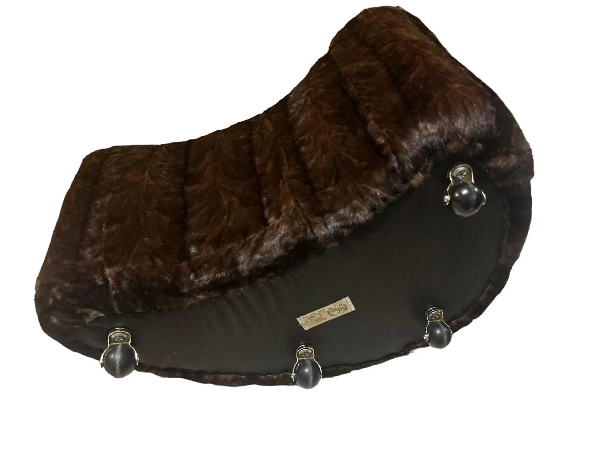 Vladimir Kagan Design Nautilus Ottoman Upholstered in Mink Fur - Image 8