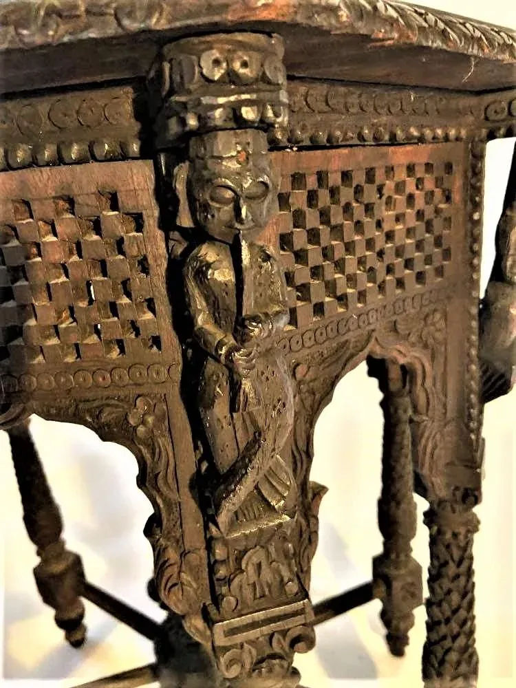 Late 19th Century Anglo-Egyptian or Anglo-Indian Tabouret Side Table in Liberty & Co. Style - Image 8