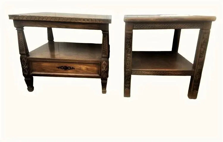 Mid 20th Century Romweber Viking Oak Side Tables - a Pair - Image 8