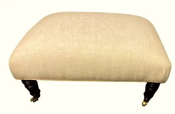 Ralph Lauren Home Vintage Chesterfield Chair and Ottoman Reupholstered With Otomi Hand Embroidery and Leather - Image 8