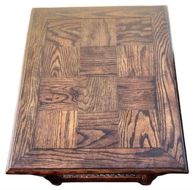 Solid Oak Hammary End Table or Nightstand With Spanish Revival Details - Mid 20th Century - Image 8