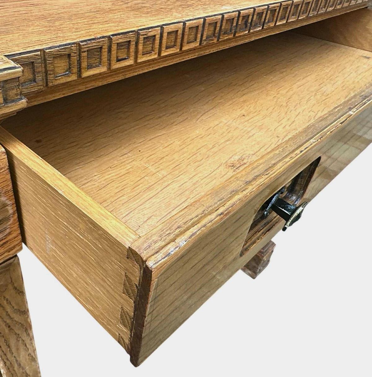 Vintage Romweber Viking Oak Desk - Circa 1960s - Image 8