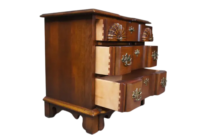 1980s Lexington Furniture Vintage Cherry Wood Goddard Block Front Chest of Drawers Nightstand or Side Table - 1980s - Image 8