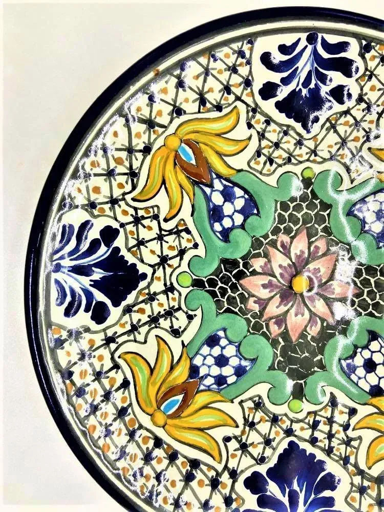 Puebla Mexican Talavera Decorative Plate by Ansar - Late 20th Century - Image 8