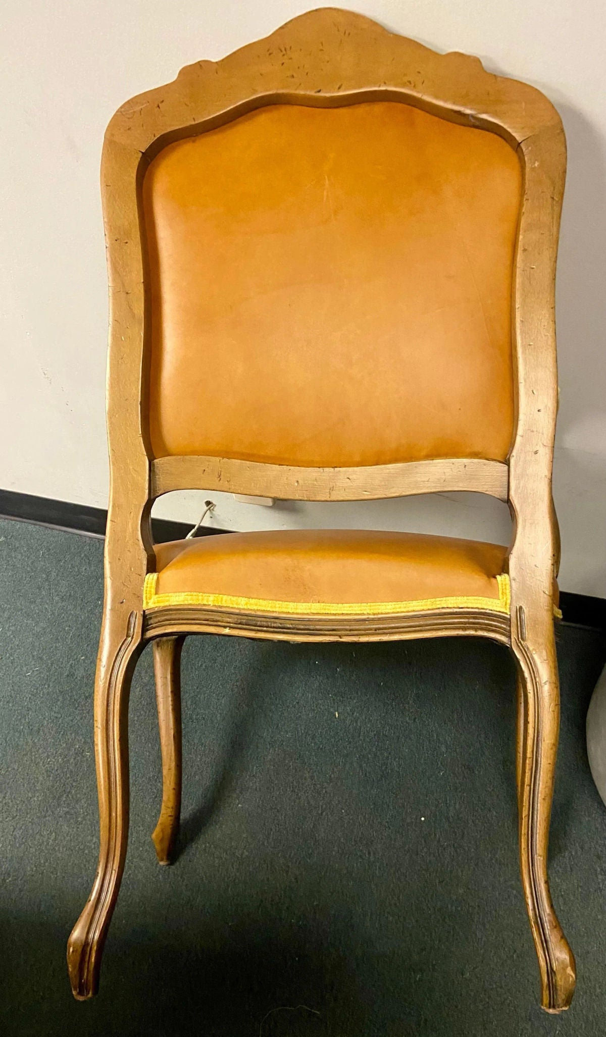 Pair of Vintage Chateau d'Ax Fauteuils With Otomi Hand Embroidery and Cognac Leather - Mid 20th Century - Image 8
