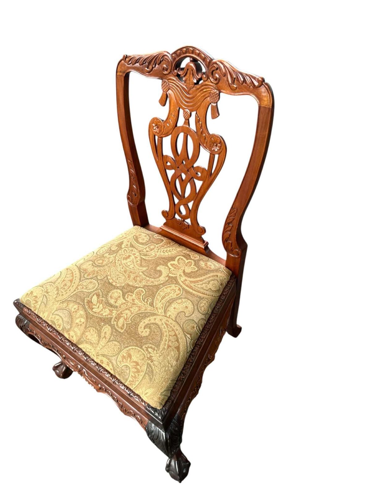 Solid Mahogany Chippendale Dining Chairs - Set of 8 Including 2 Armchairs - Circa Mid 20th Century - Image 8