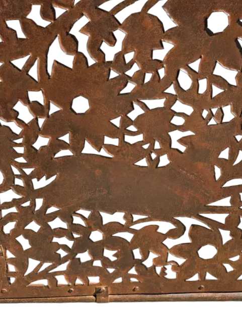 Vintage Pierced Iron Fireplace Screen From Mexico - Image 8