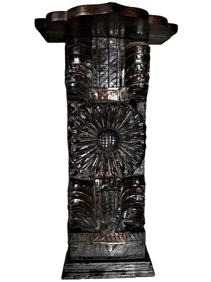 Heavily Carved Mexican Pedestal or Plant Stand - Image 8