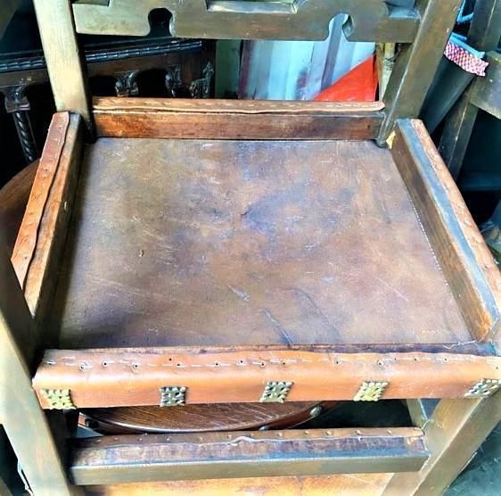 Artes De México Internacionales Throne Chair in Cognac Saddle Leather - Vintage 1960s - Image 8
