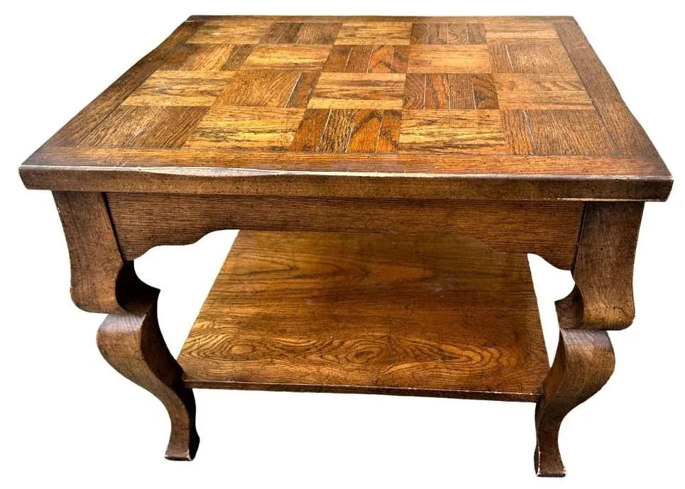 Altavista Lane Vintage Oak French Country Side Table - Late 20th Century - Image 8