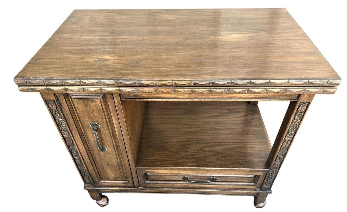 Romweber Viking Oak Dry Bar or Serving Cart - Vintage Mid 20th Century - Image 8
