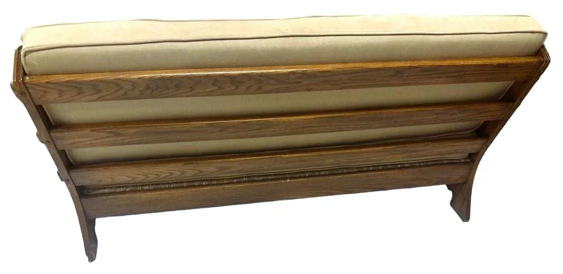 Romweber Viking Oak Sofa With Two Chairs - Upholstered With Artisanal African Textile and Leather - Vintage Mid 20th Century - Image 9
