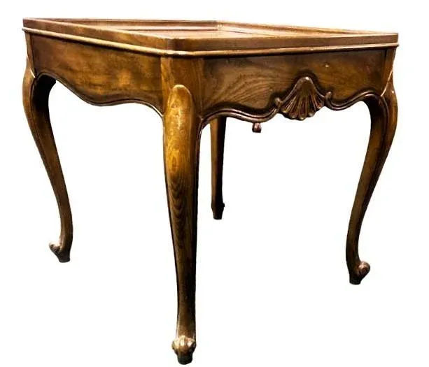Baker Furniture Company French Country Louis XV Oak Side Table - Image 9