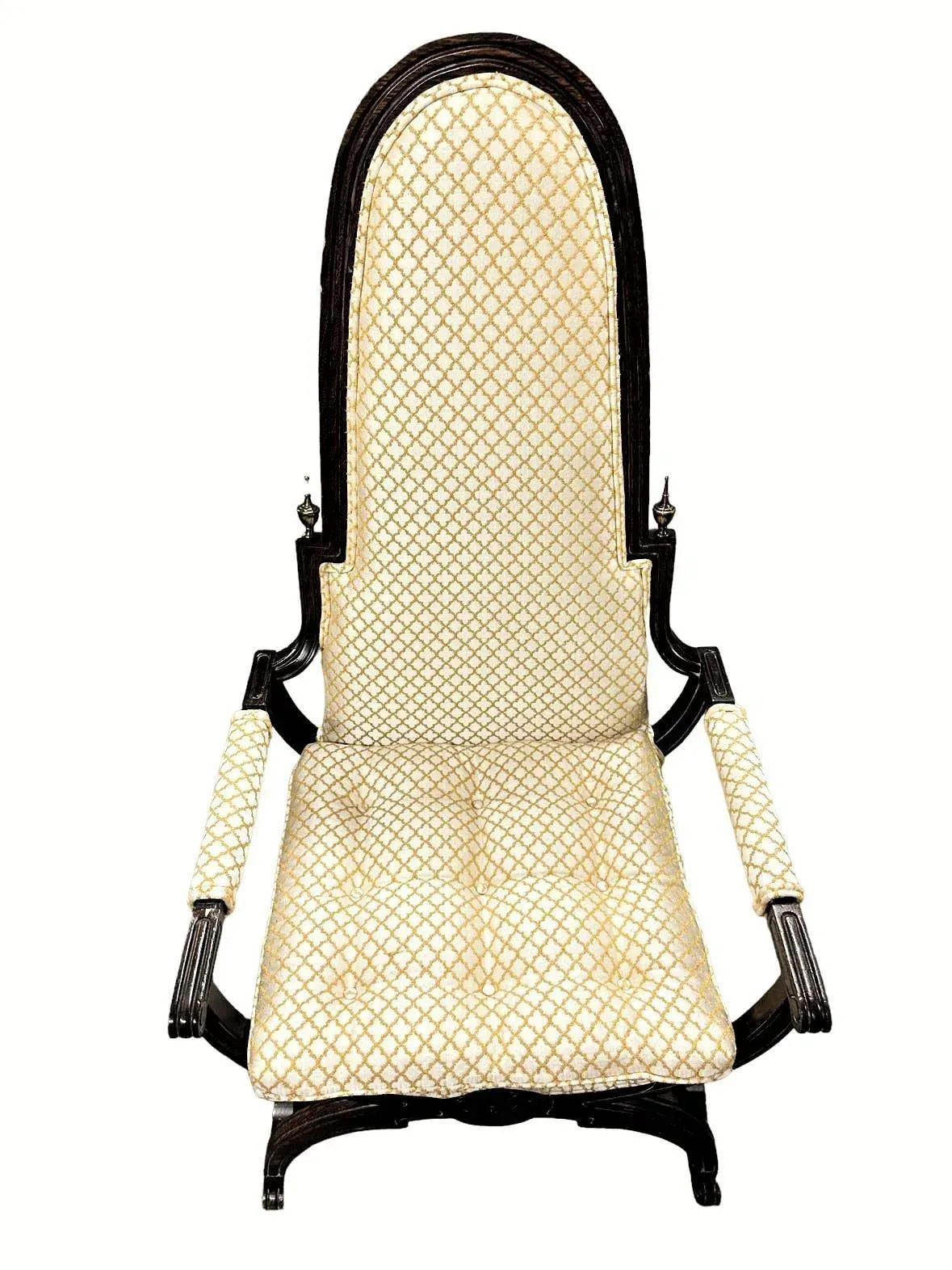 Mid 20th Century Hollywood Regency Tall and Short Savonarola Chairs Made in North Carolina - a Pair - Image 9