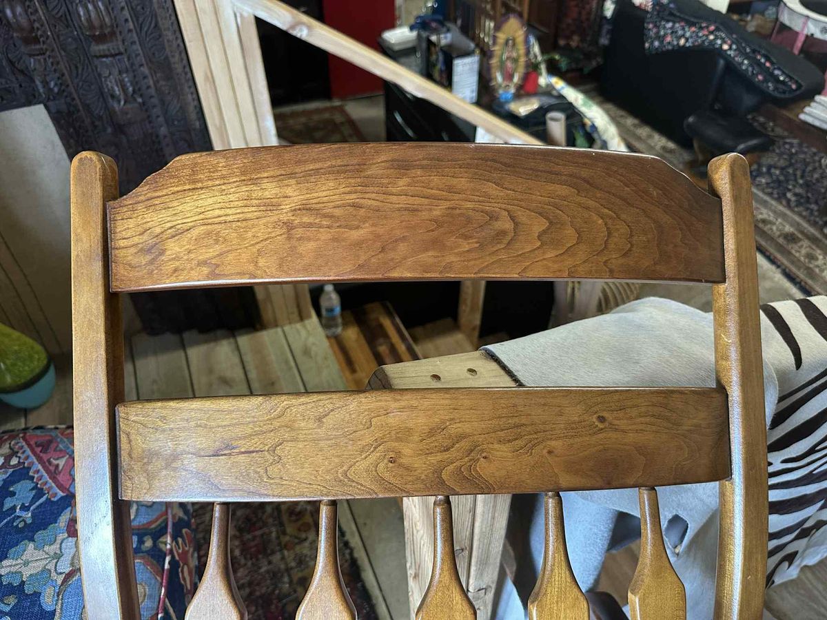 Stickley Cherry Wood Cattail Rocking Chair - Vintage Mid 20th Century Dated 1956 - Image 9