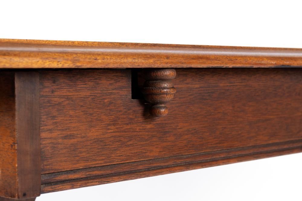 1920s Made in Los Angeles by Angelus Furniture Solid Oak Convertible Console or Library Table - Image 9