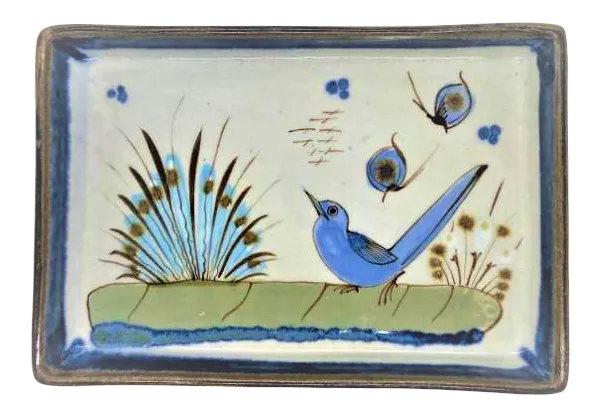 Mid 20th Century Vintage Ken Edwards Tonalá Stoneware Rectangular Serving Plate - Image 9