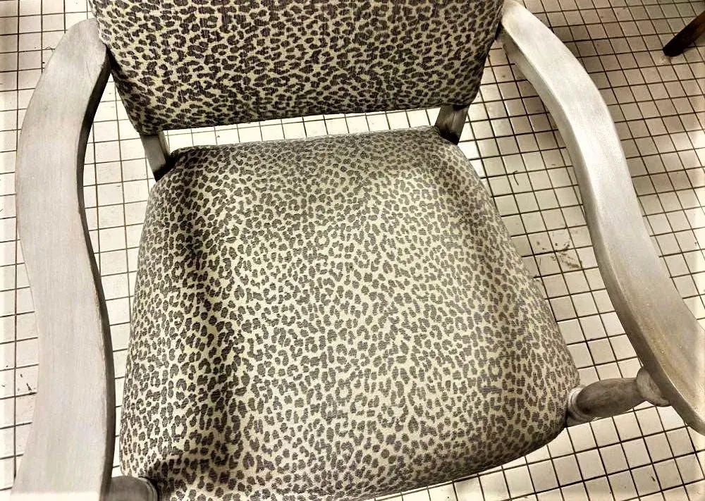 Early 20th Century Spanish Revival Armchair With Textured Kravet Upholstery - Image 9