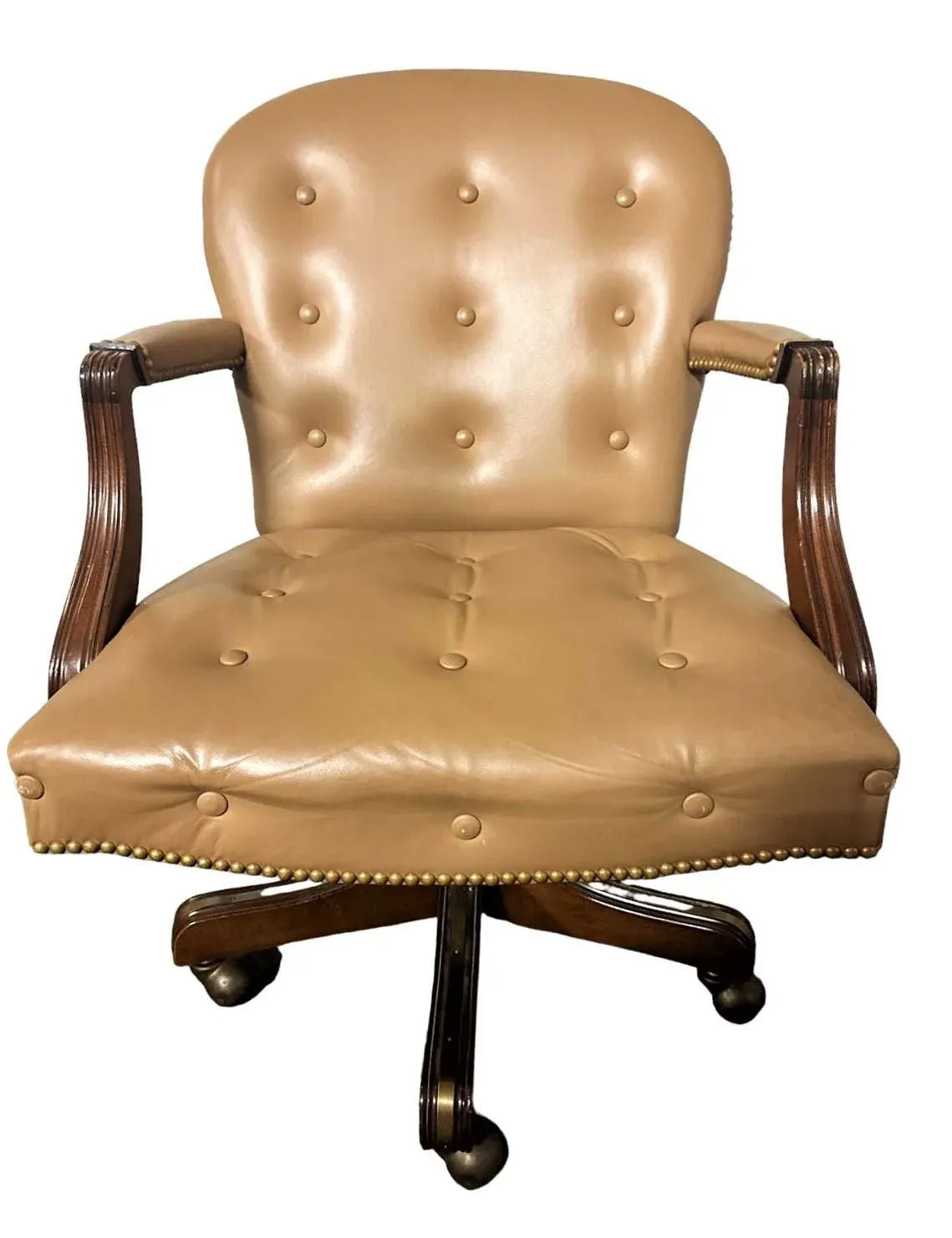 Vintage Leather Executive Swivel Chair by Leathercraft - Early 21st Century - Image 9